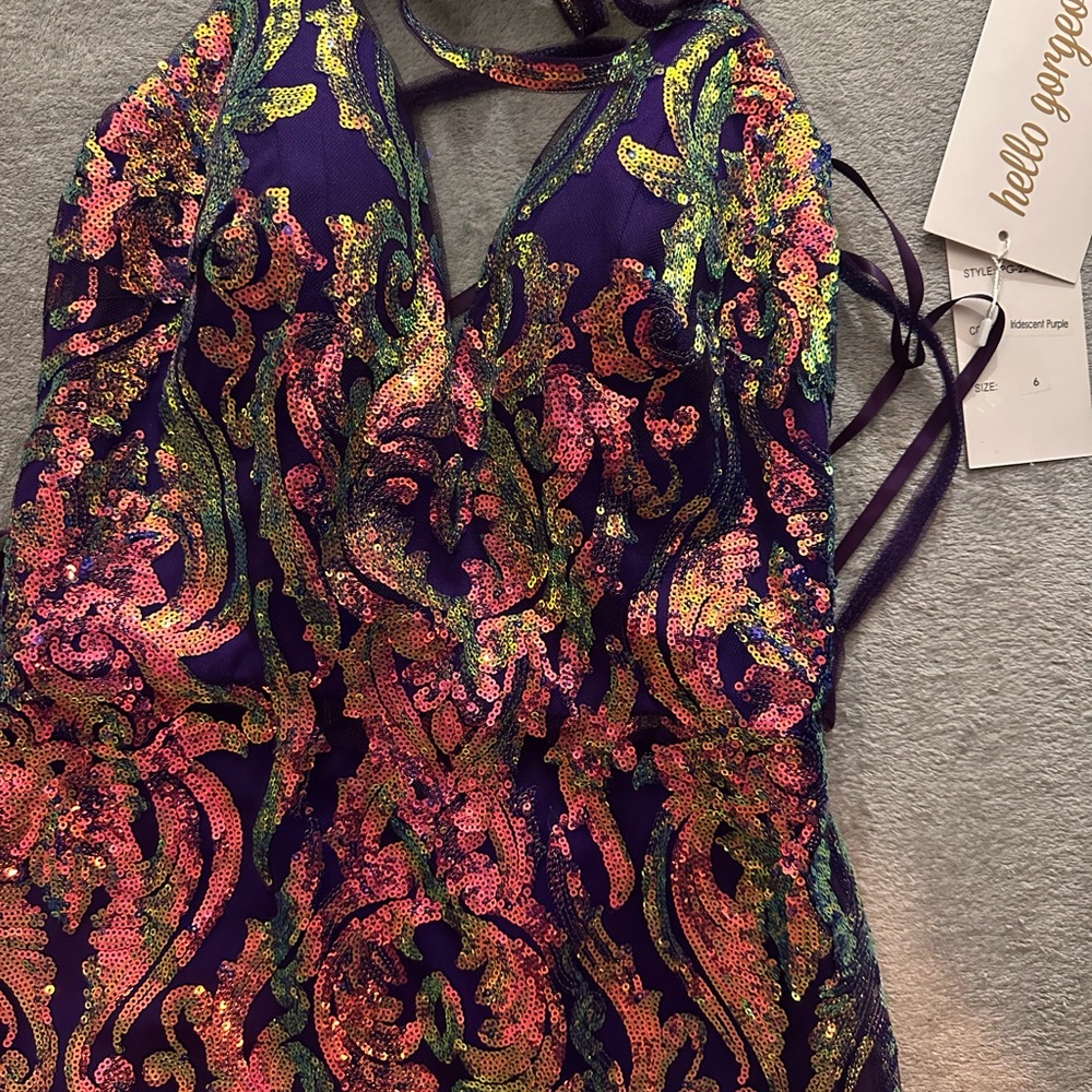 PromGirl Multicolor Sequin Dress
